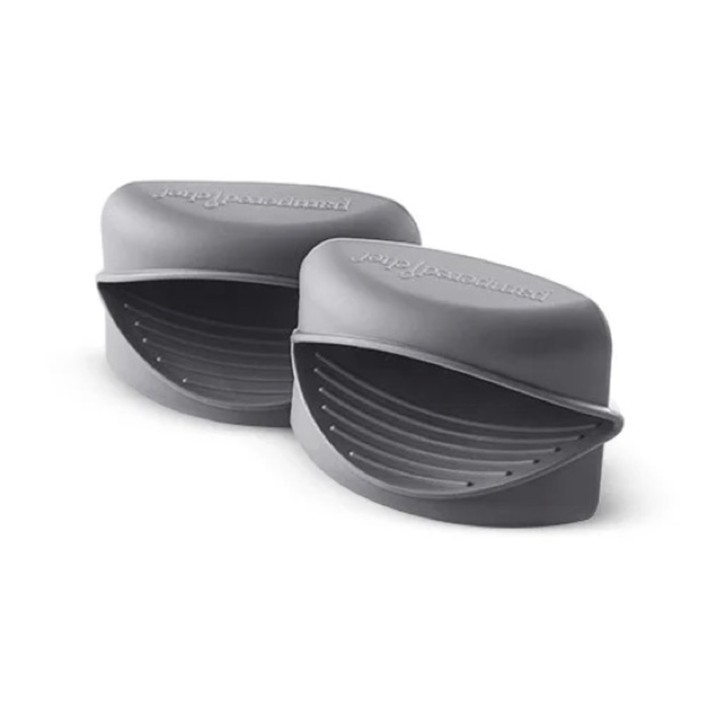 Pampered Chef Gray Silicone Microwave Oven Mitts - Pair